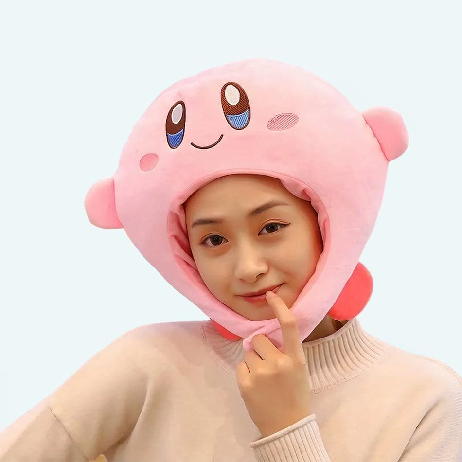 Pink Kirby Plush Bonnet