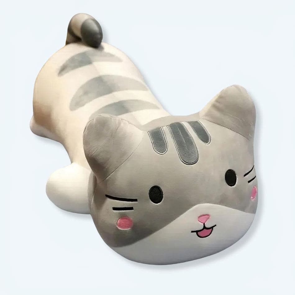 Grey Cat Plush Pillow