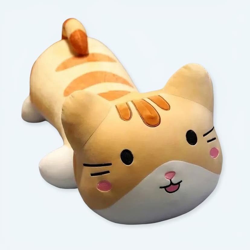 Brown Cat Plush Pillow