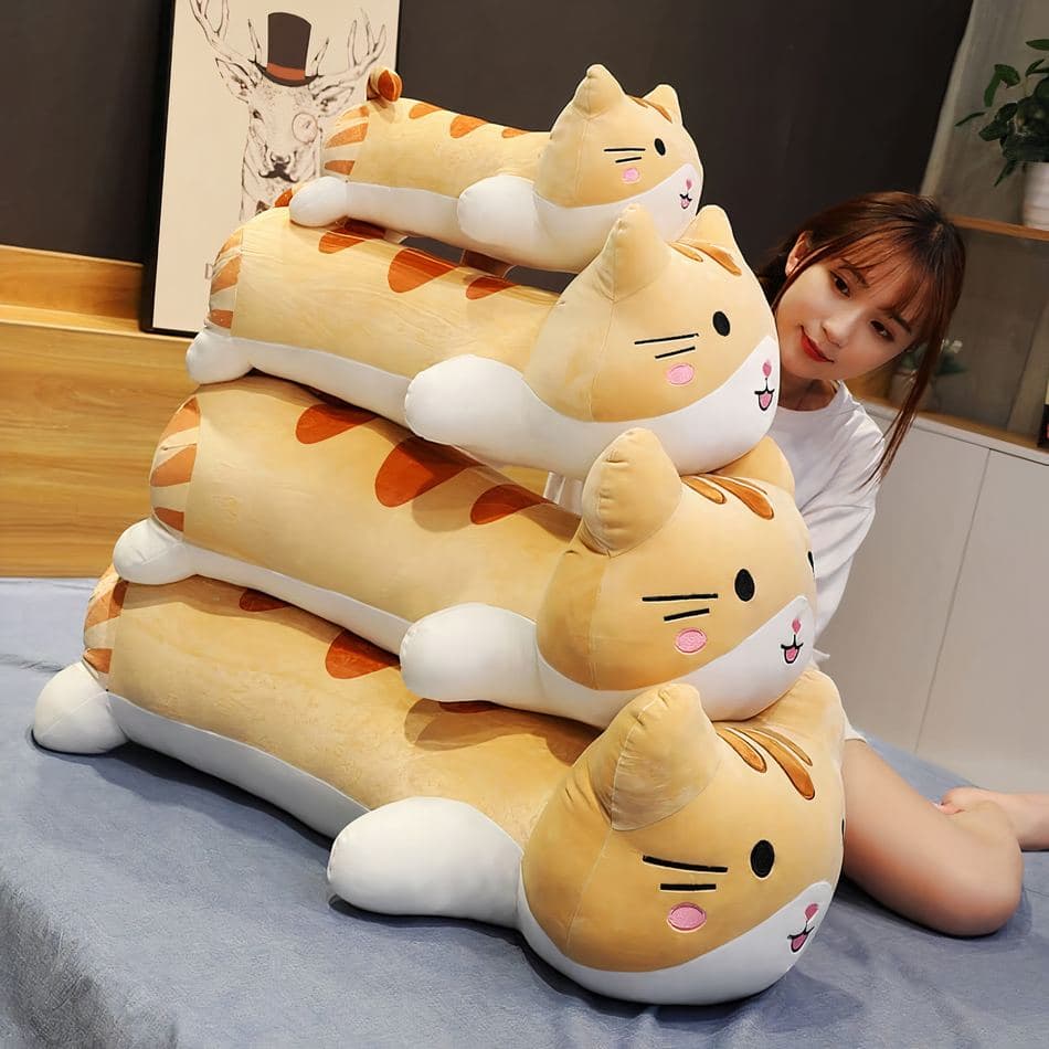 Brown Cat Plush Pillow thumbnail 2