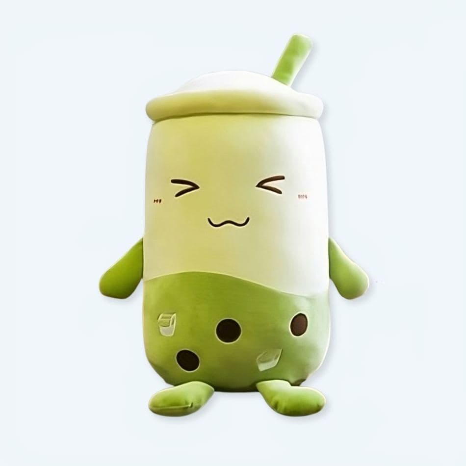 Matcha Bubble Tea Plush Pillow