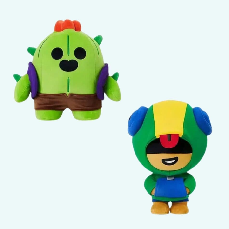 Brawl Stars Spike & Leon Plush Pack