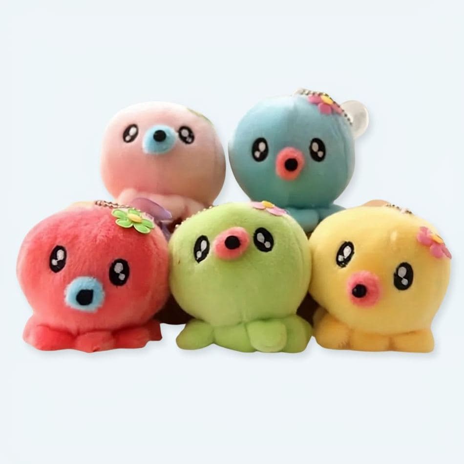 Blue Octopus Keychain Plush