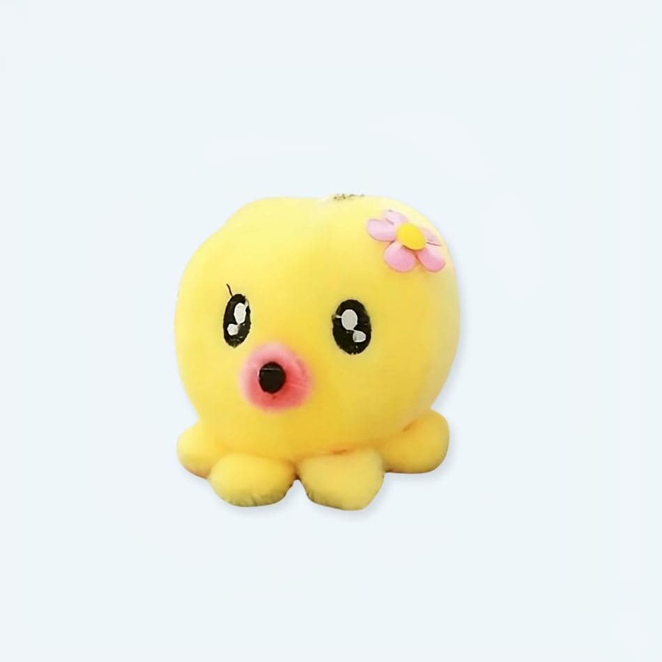 Yellow Octopus Keychain Plush