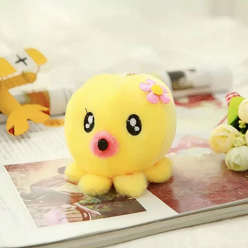Yellow Octopus Keychain Plush thumbnail 4