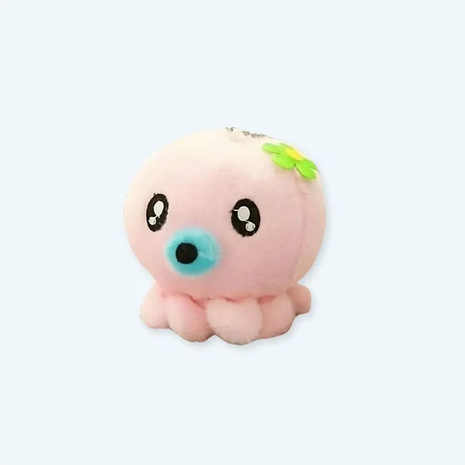 Pink Octopus Keychain Plush
