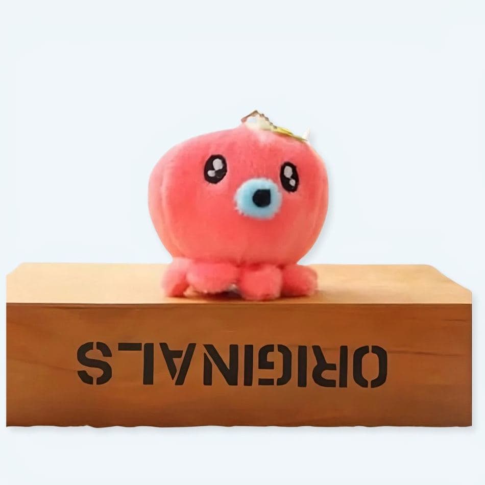 Red Octopus Keychain Plush