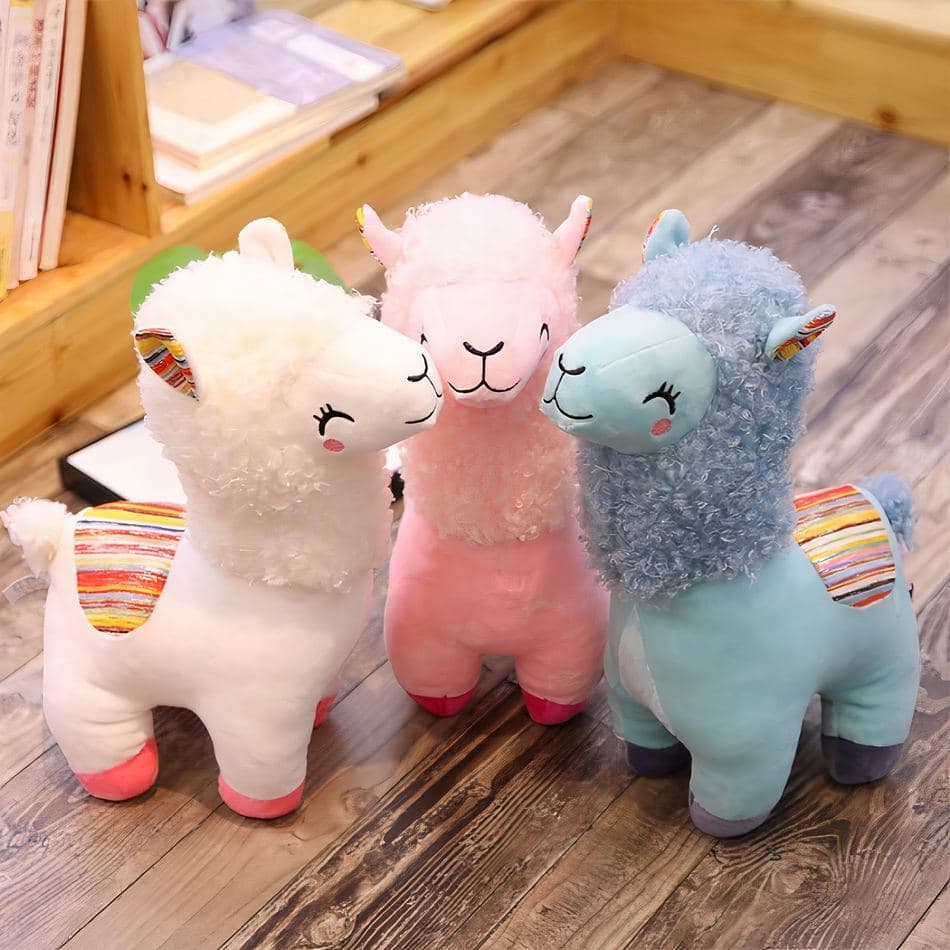 Smiling Colorful Alpaca Plush thumbnail 2