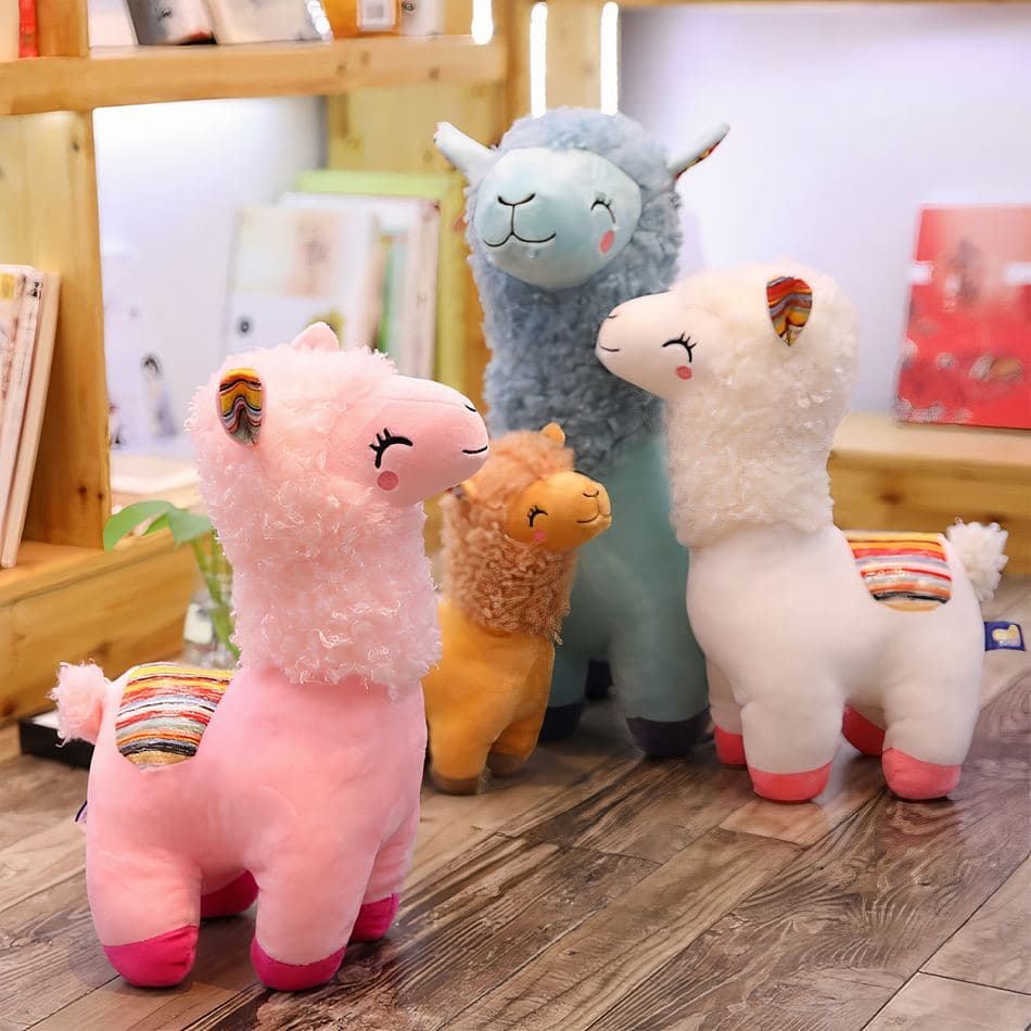 Smiling Colorful Alpaca Plush thumbnail 3