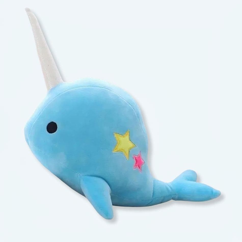 Dark Blue Unicorn Whale Plush