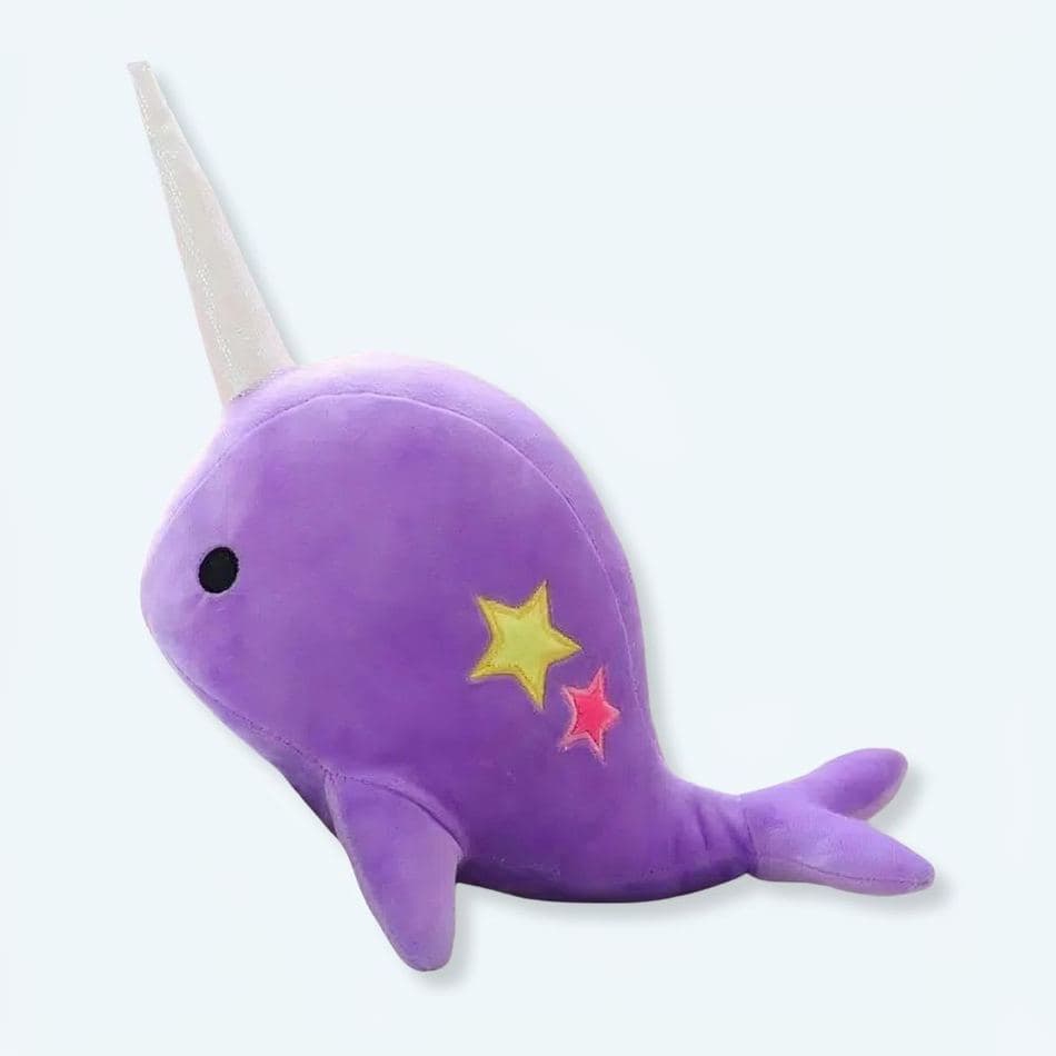 Purple Unicorn Whale Plush