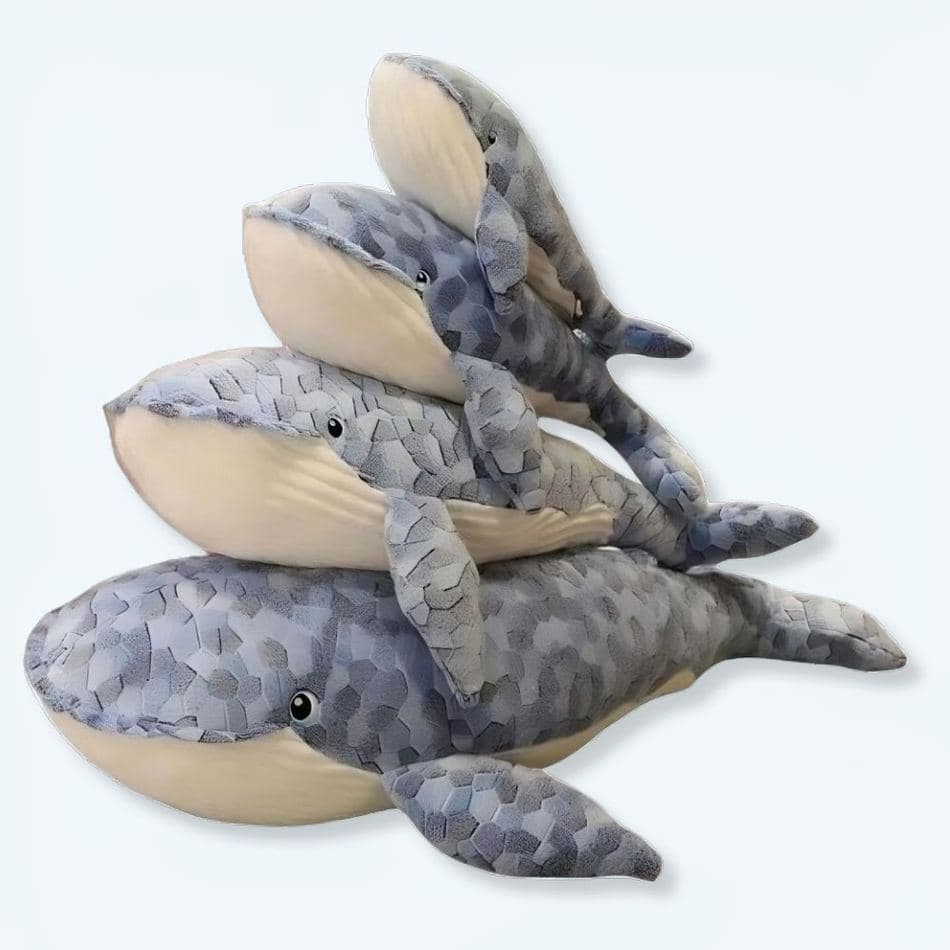 Blue Mosaic Whale Plush