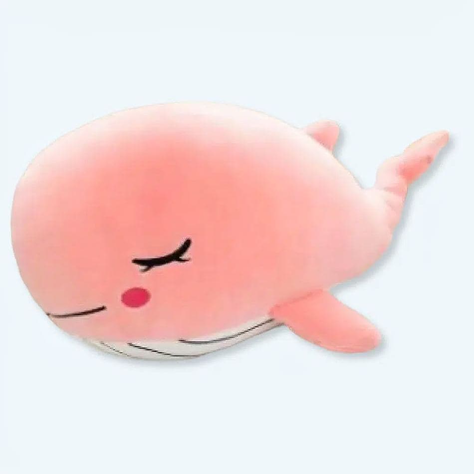 Pink Sleeping Whale Plush