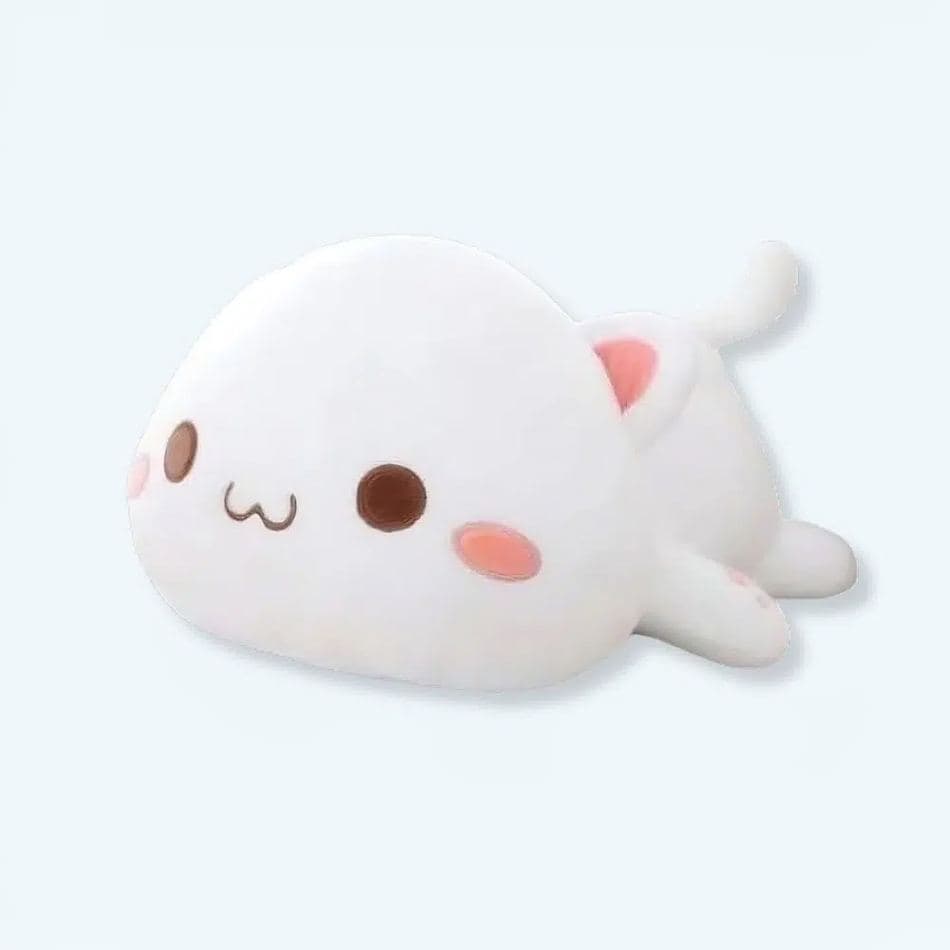 Kawaii White Cat Plushie