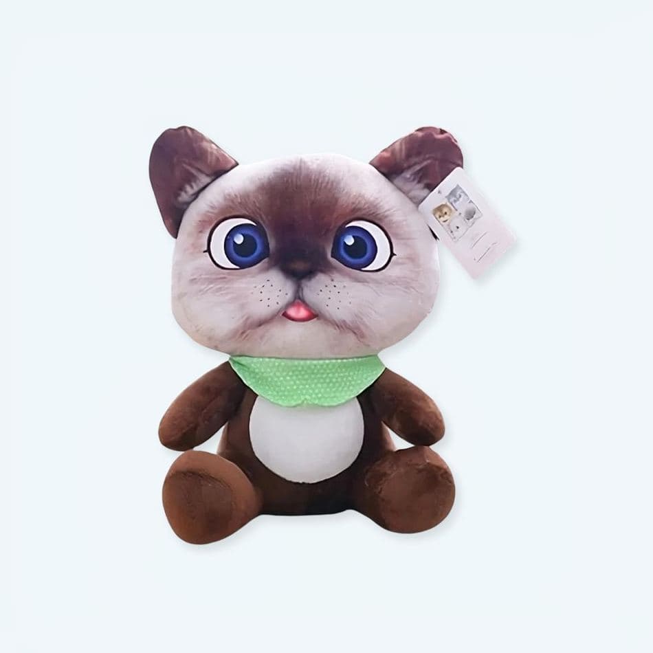 Brown Cartoon Cat Plush