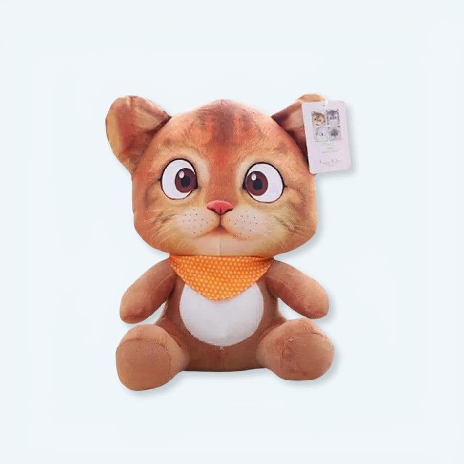 Orange Cartoon Cat Plush