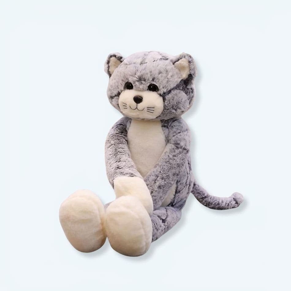 Gray Cat Plush with Long Legs