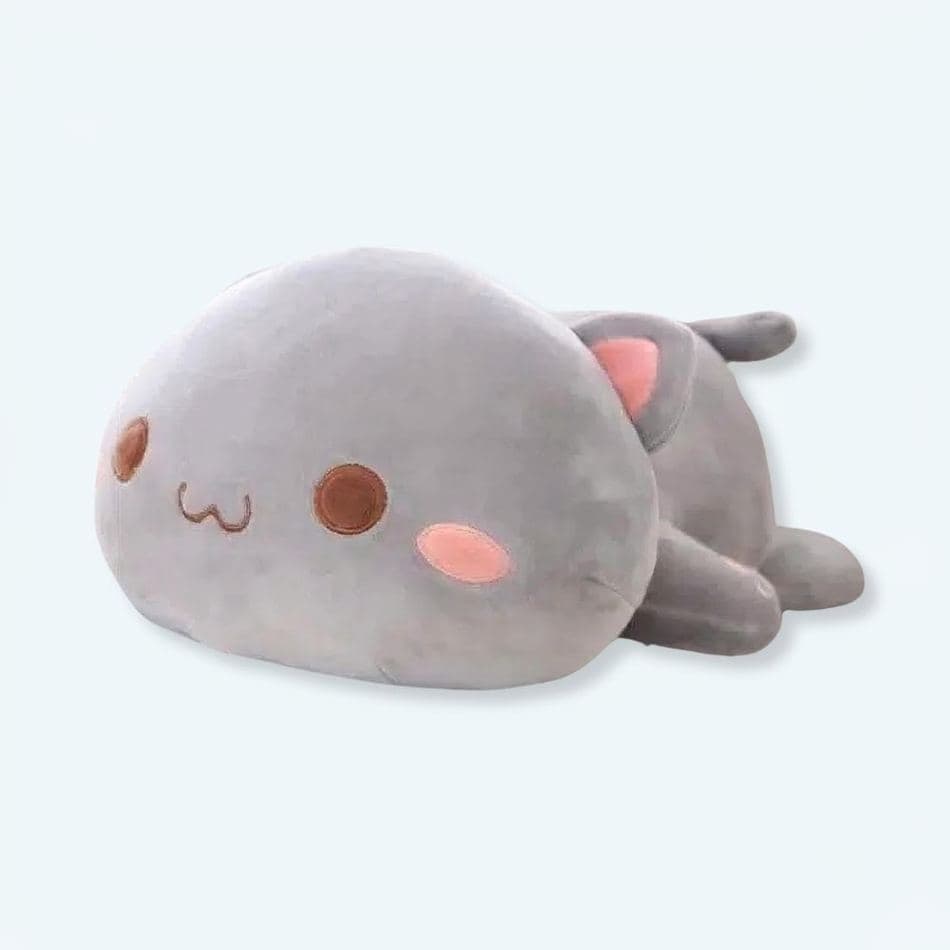 Grey Kawaii Cat Plushie