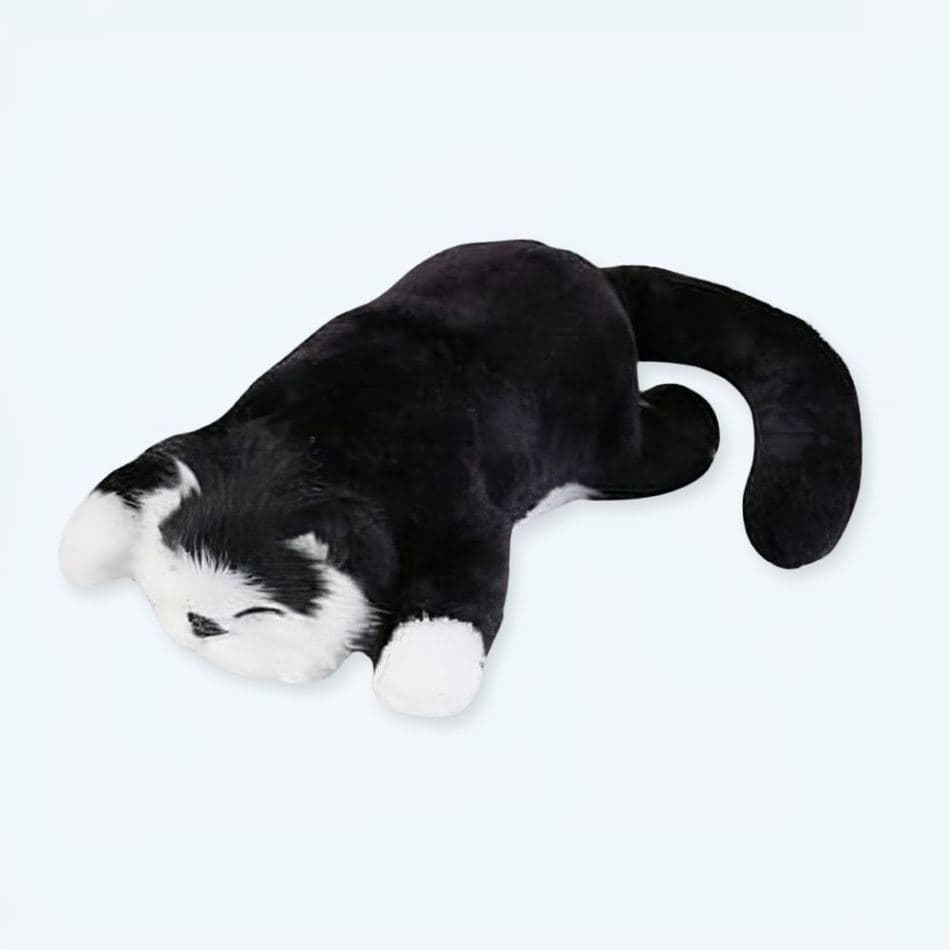 Sleeping Black Cat Plush Toy