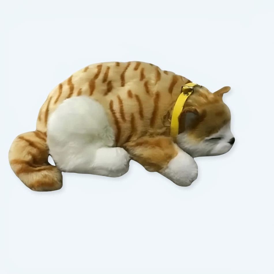 Sleeping Orange Tabby Cat Plush