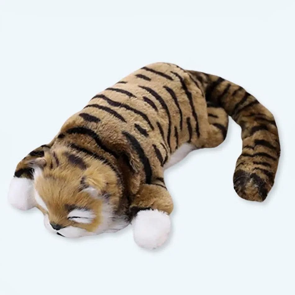 Sleeping Brown Tabby Cat Plush
