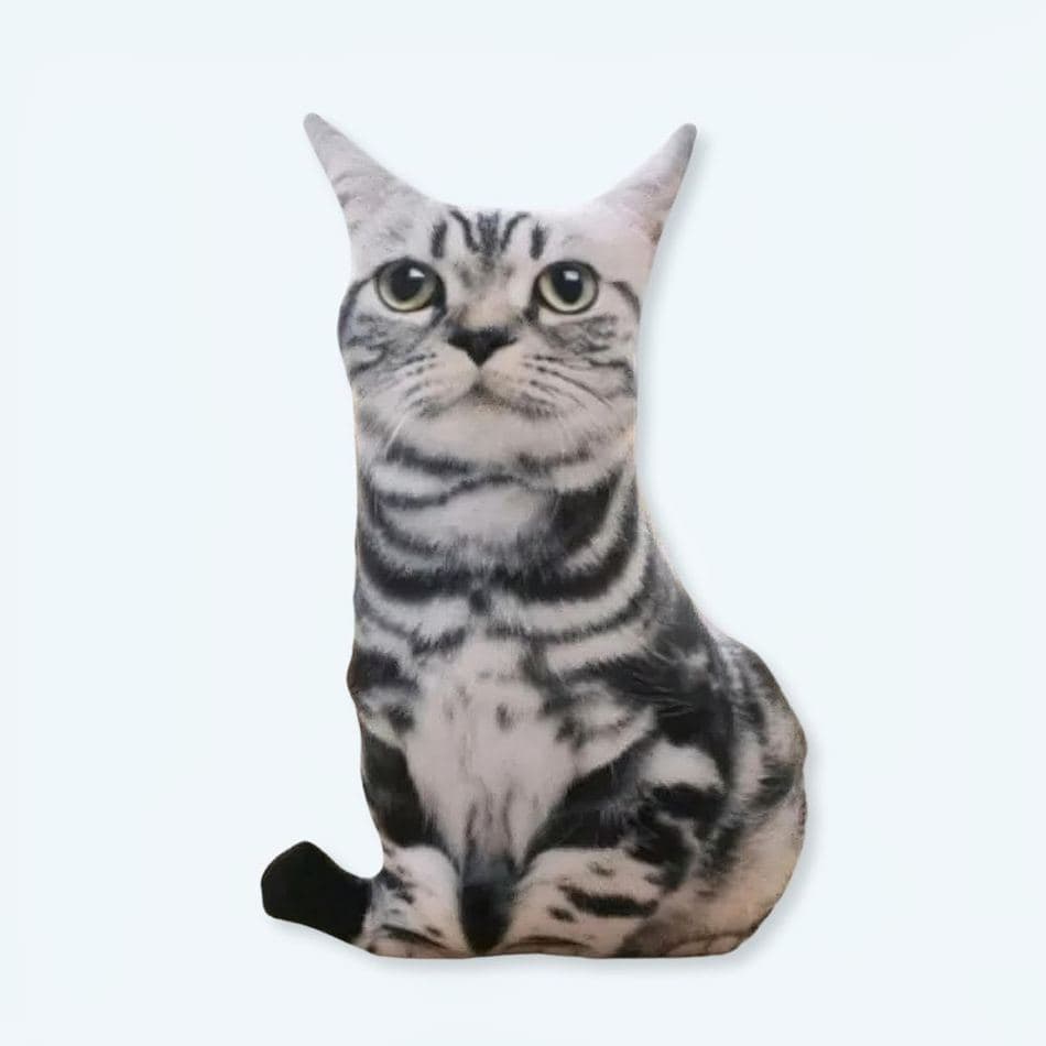 Cute Black Tabby Cat Plush