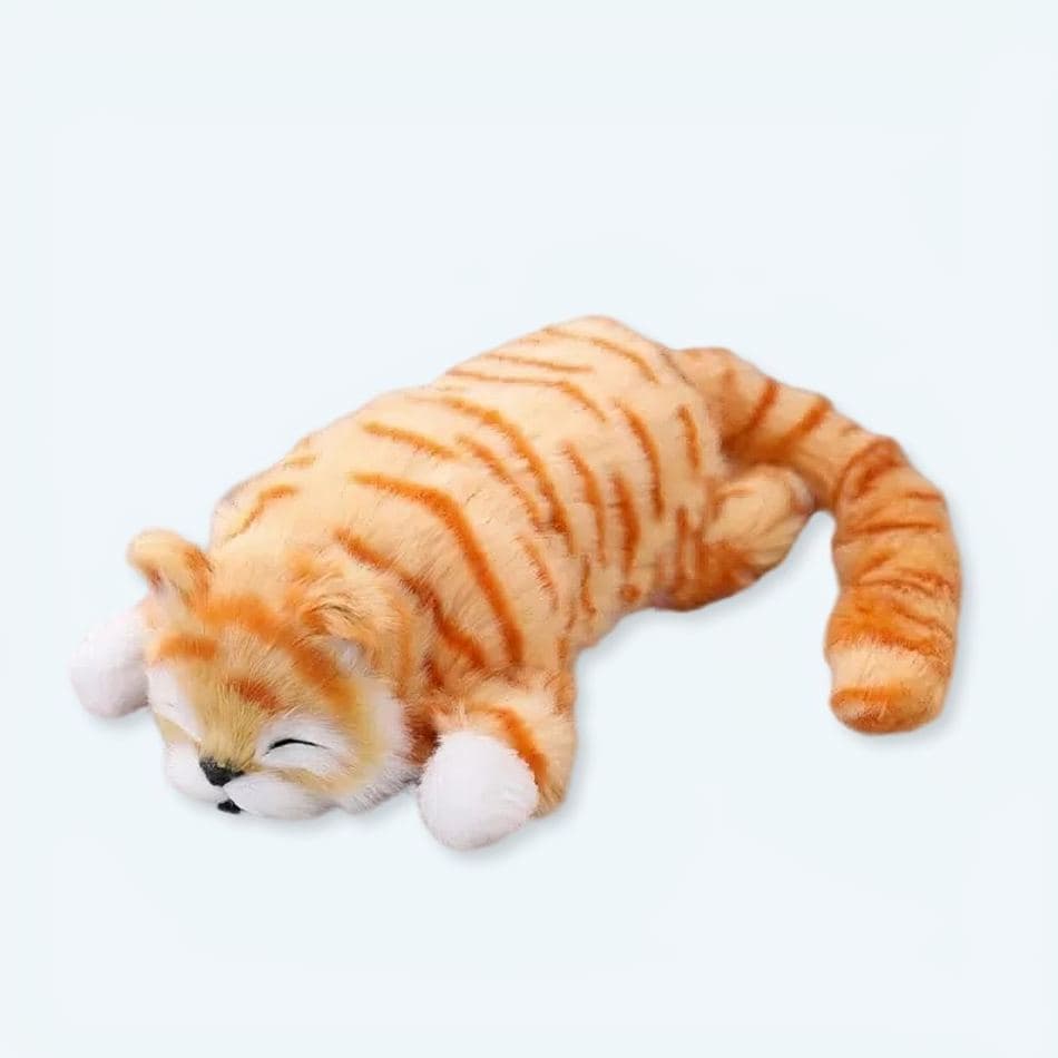 Sleeping Orange Tabby Cat Plush