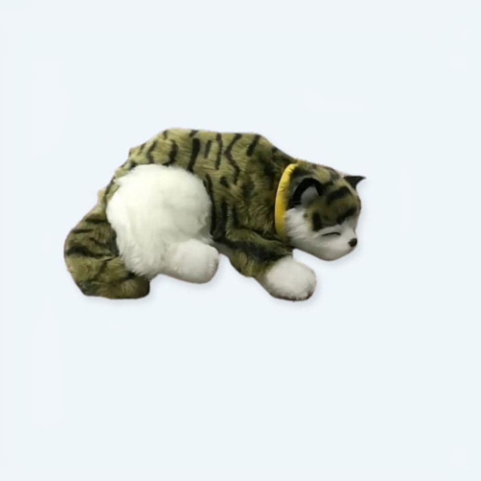 Green Sleeping Tiger Cat Plush