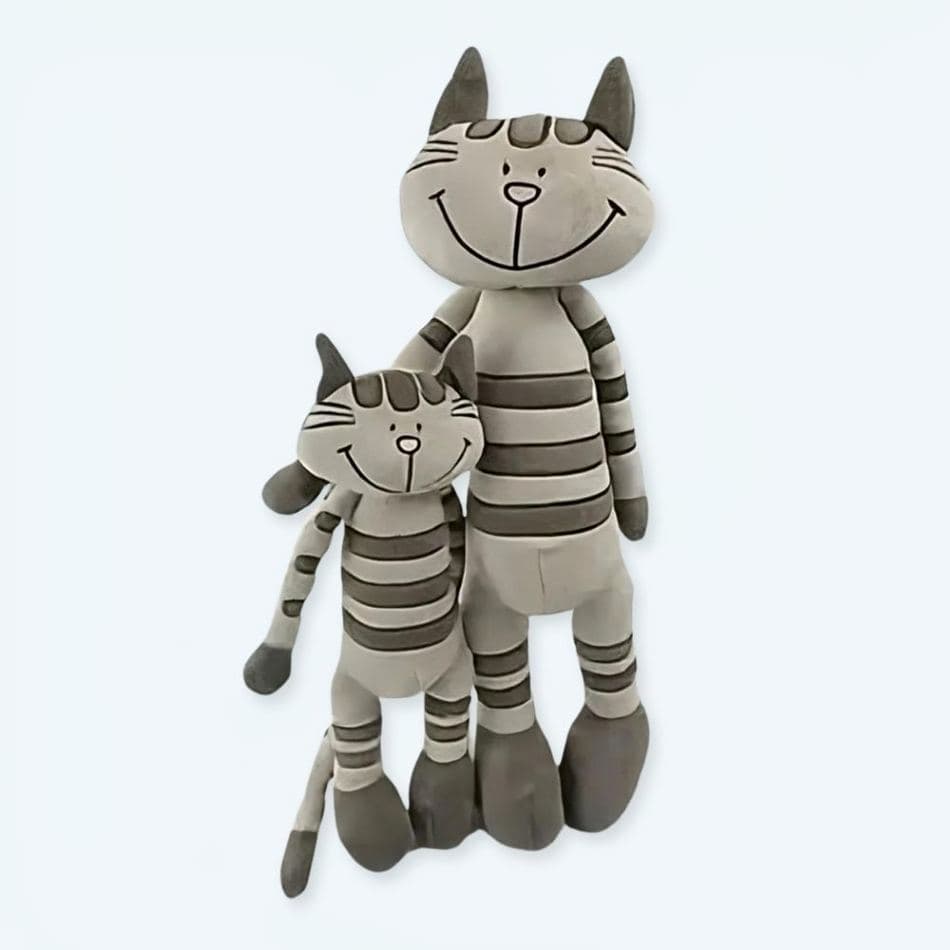 Grey Tabby Kitten Plush