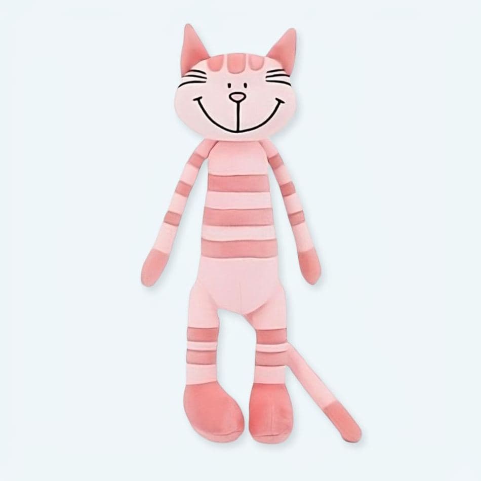 Pink Striped Kitten Plush