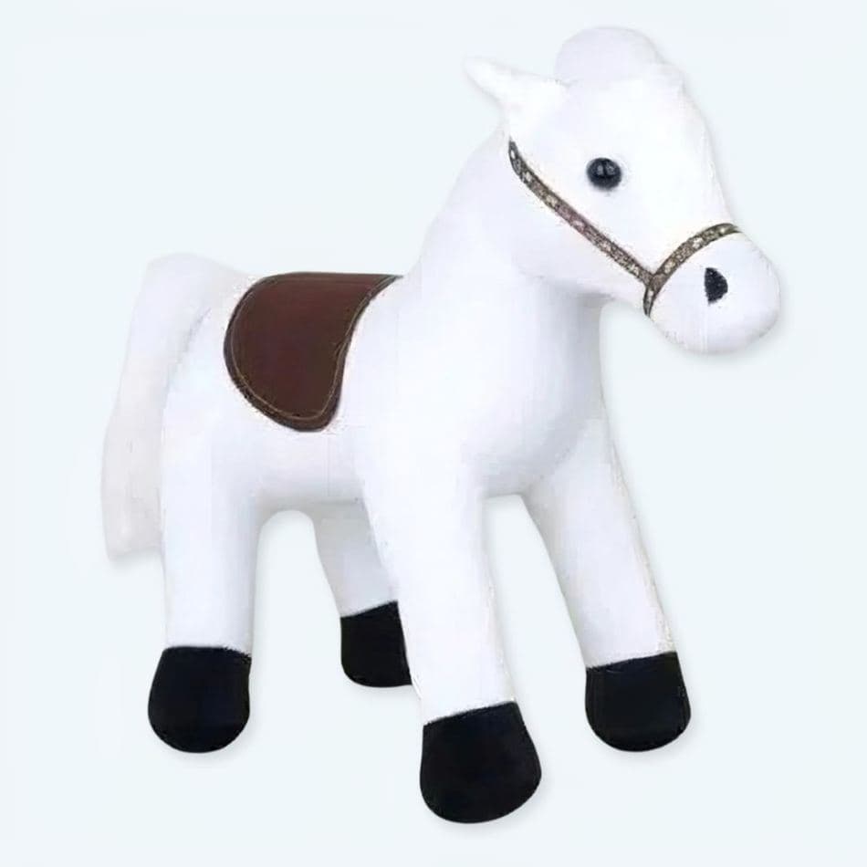 Adorable White Horse Plush Toy