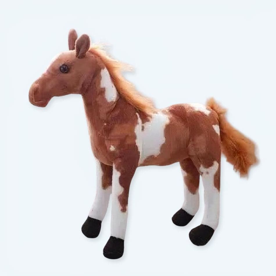 Brown and White Horse Plush Toy