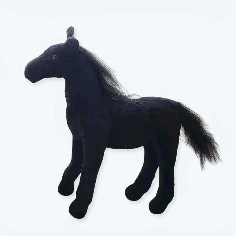 Cute Black Horse Plush Toy