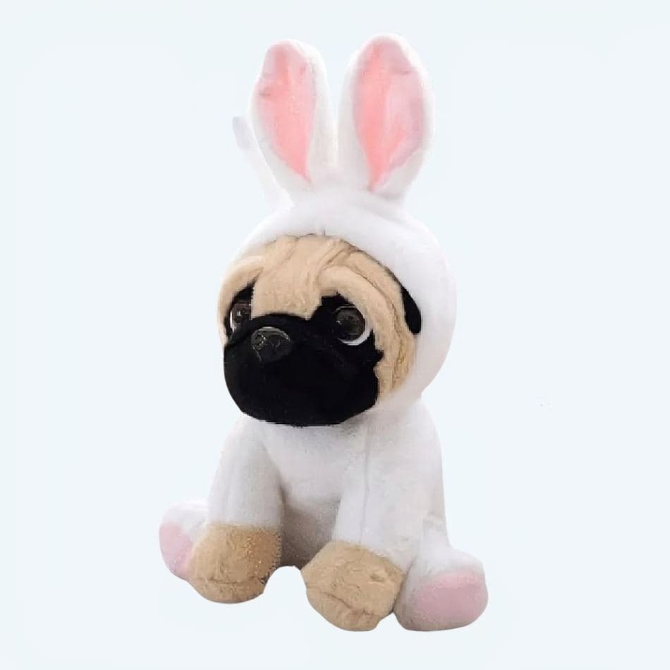 Dog Plush in Bunny Costume