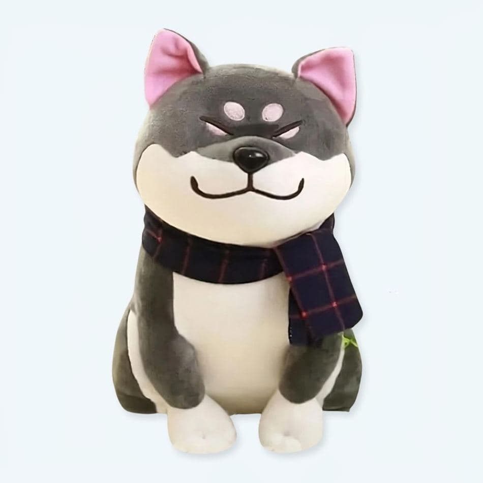 Cute Gray Dog Plushie