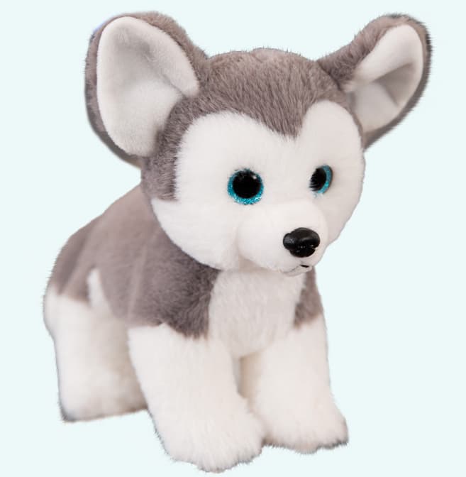 Gray Husky Plush Toy