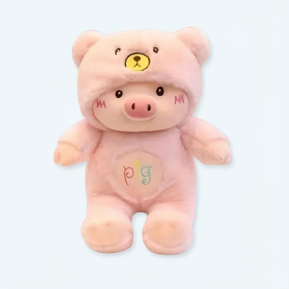 Pig in Bear Costume Plush