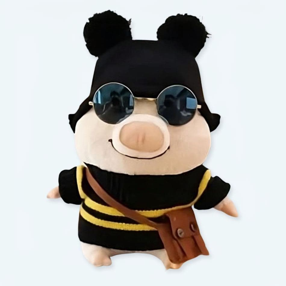 Pig Plush in Bee Sweater