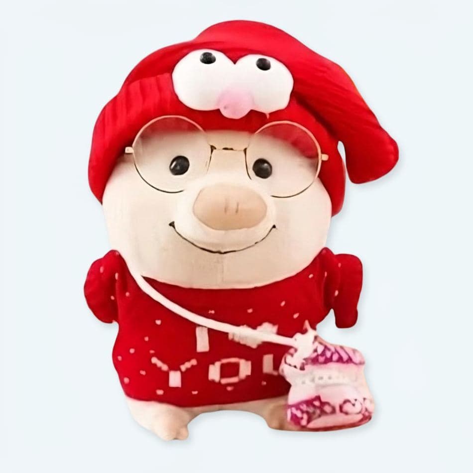 Pig Plush "I Love You" Sweater