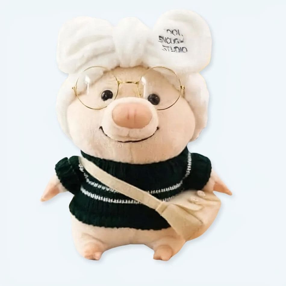 Black Sweater Pig Plush
