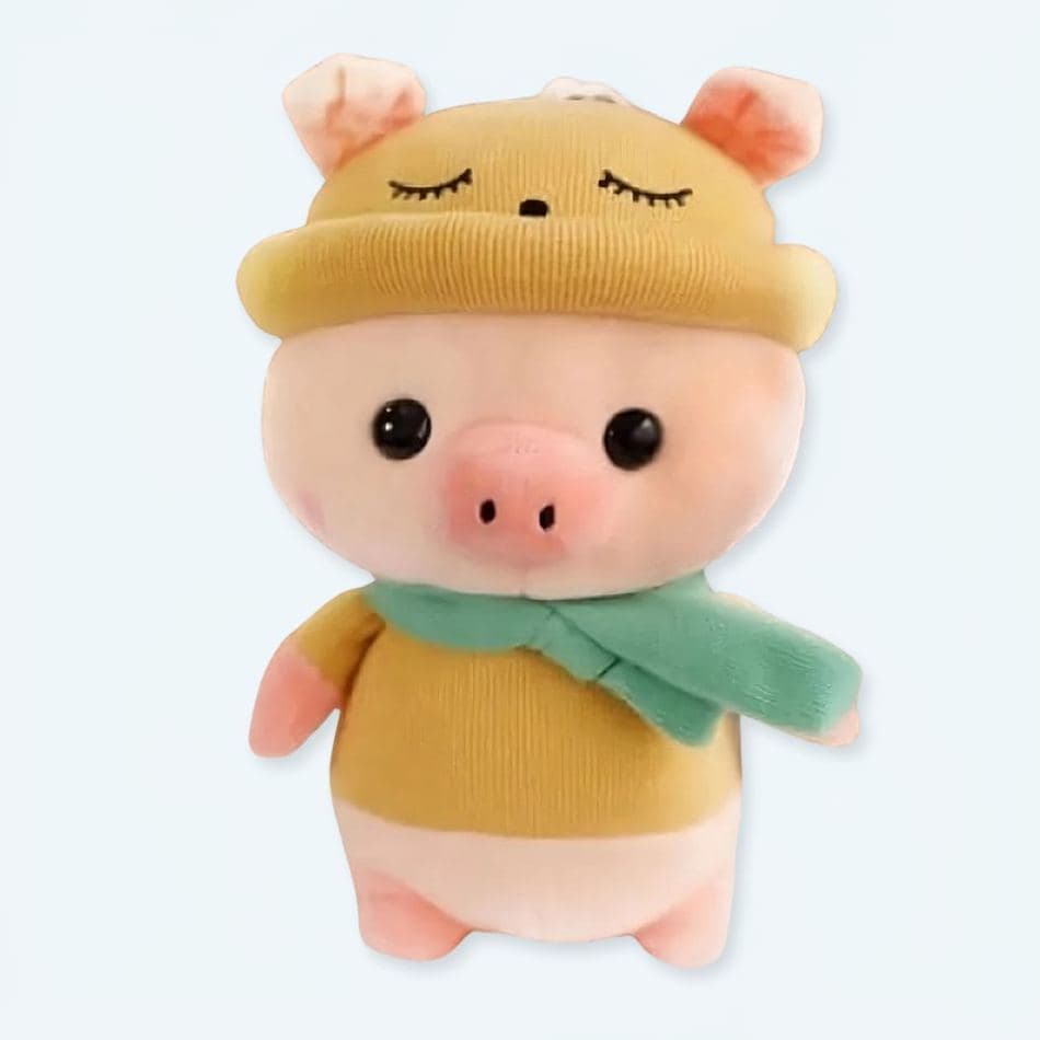 Yellow Outfit Pig Plush