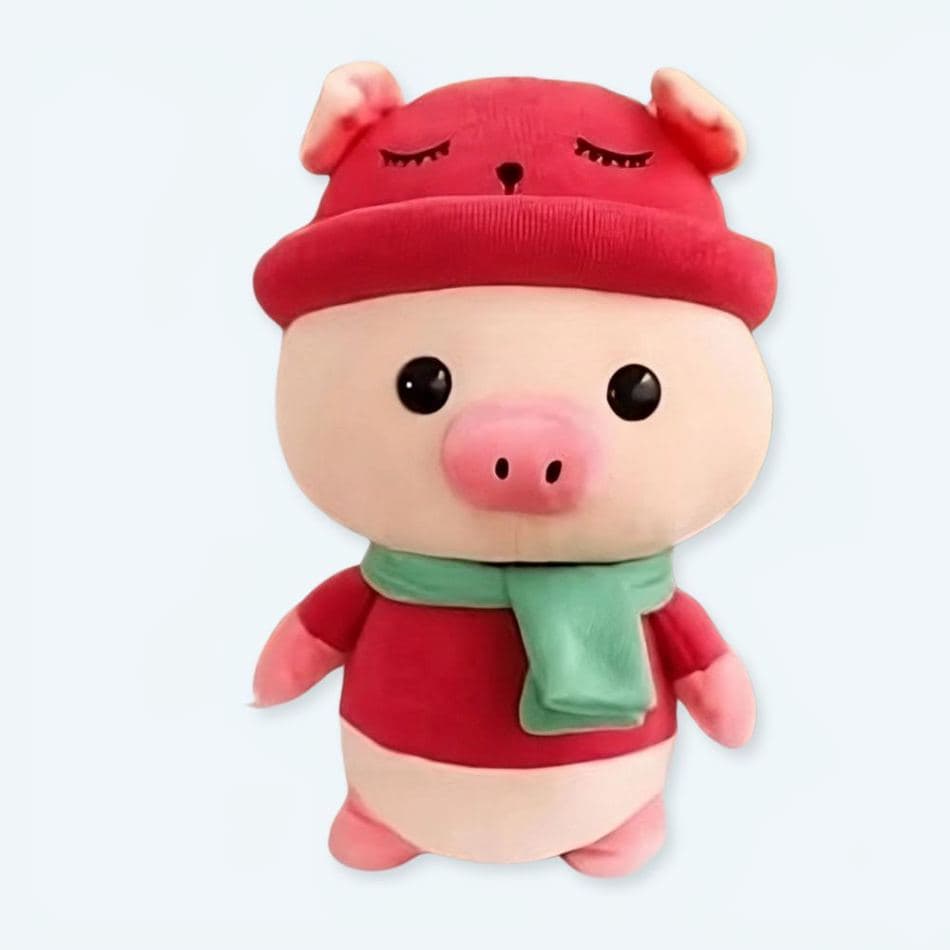Red Outfit Pig Plush