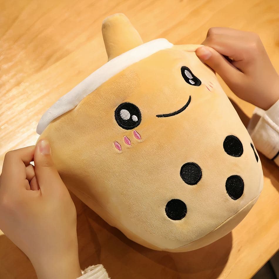 Brown Bubble Tea Plush Pillow thumbnail 3