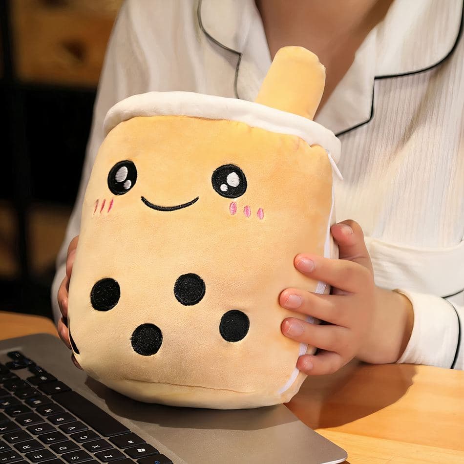 Brown Bubble Tea Plush Pillow thumbnail 4