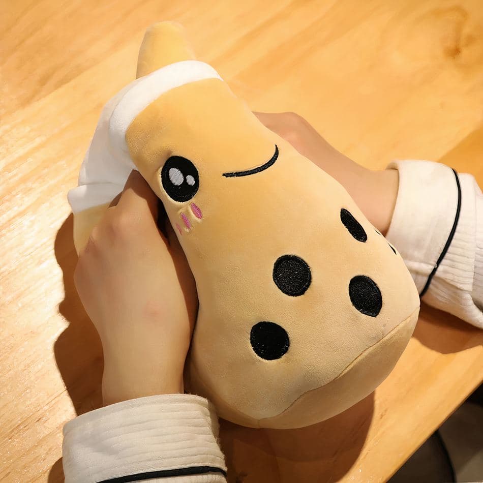 Brown Bubble Tea Plush Pillow thumbnail 5