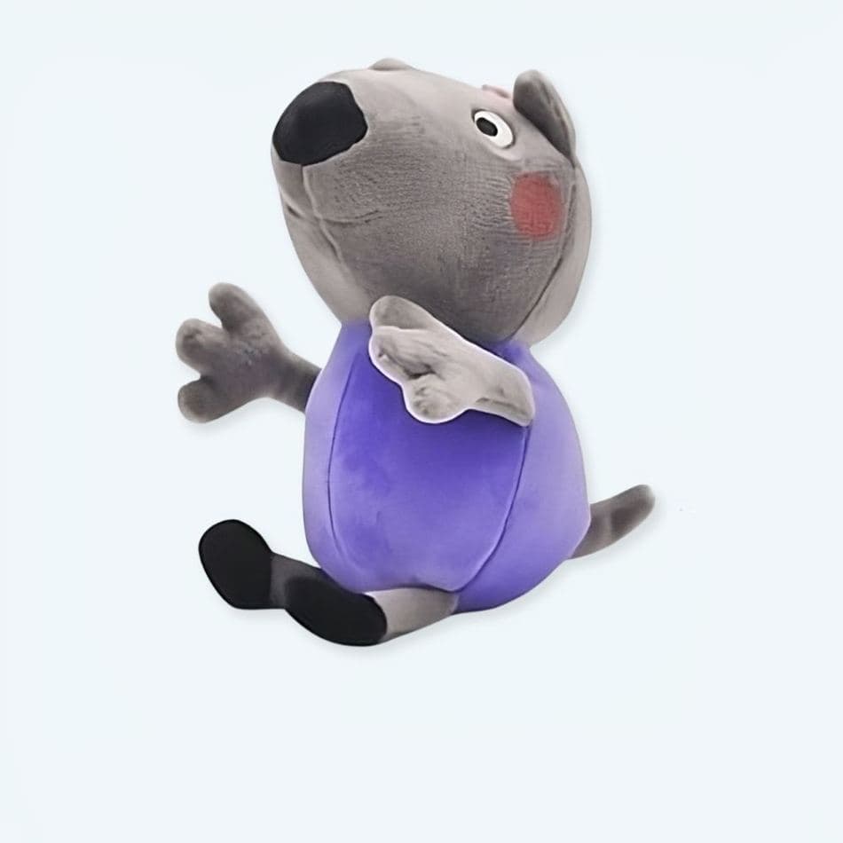 Various Peppa Pig plushies: George, Mummy, Daddy Pig. Soft toys displayed, perfect for kids, collecting, gifts.