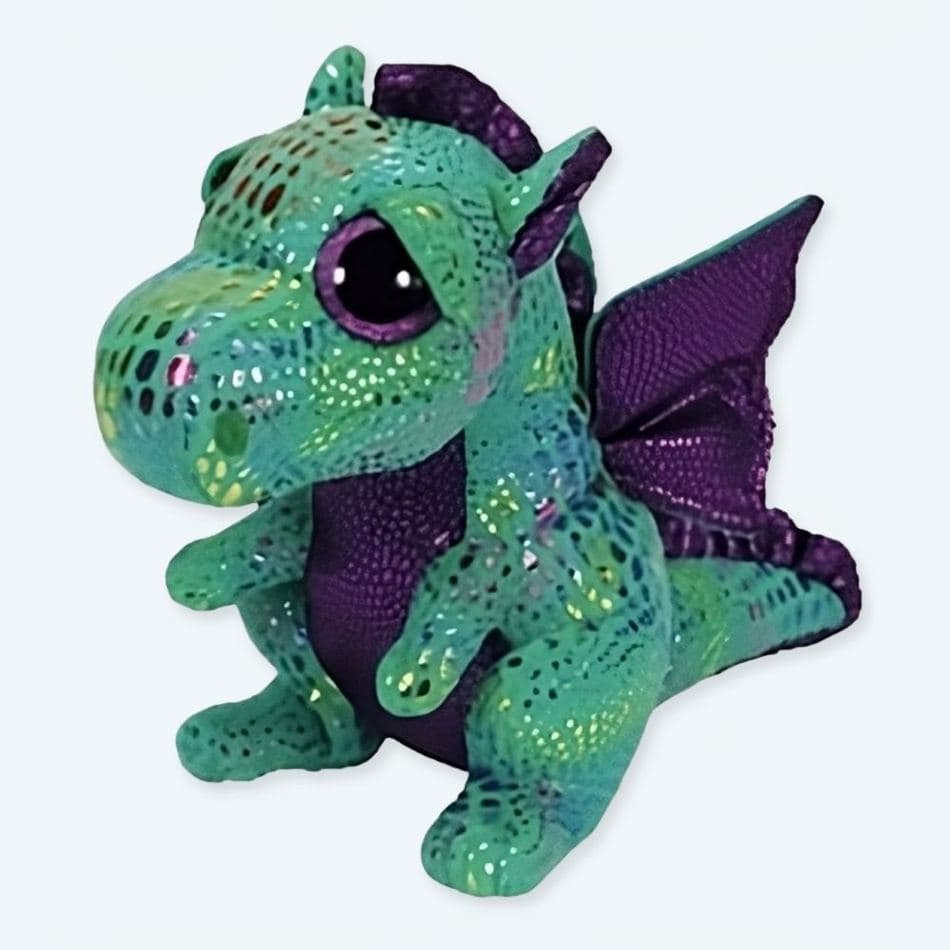 TY Green & Purple Dragon Plush