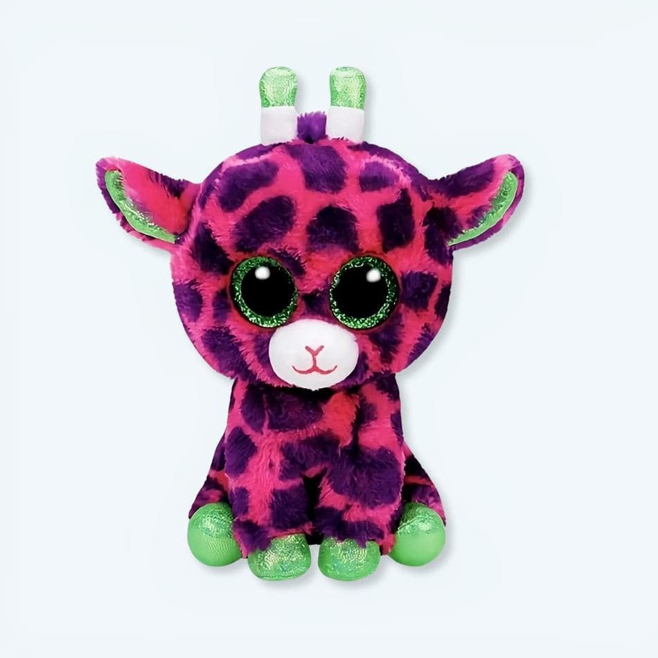 TY Pink & Green Giraffe Plush