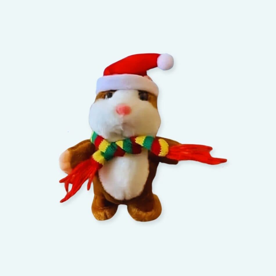 Talking Christmas Hamster Plush