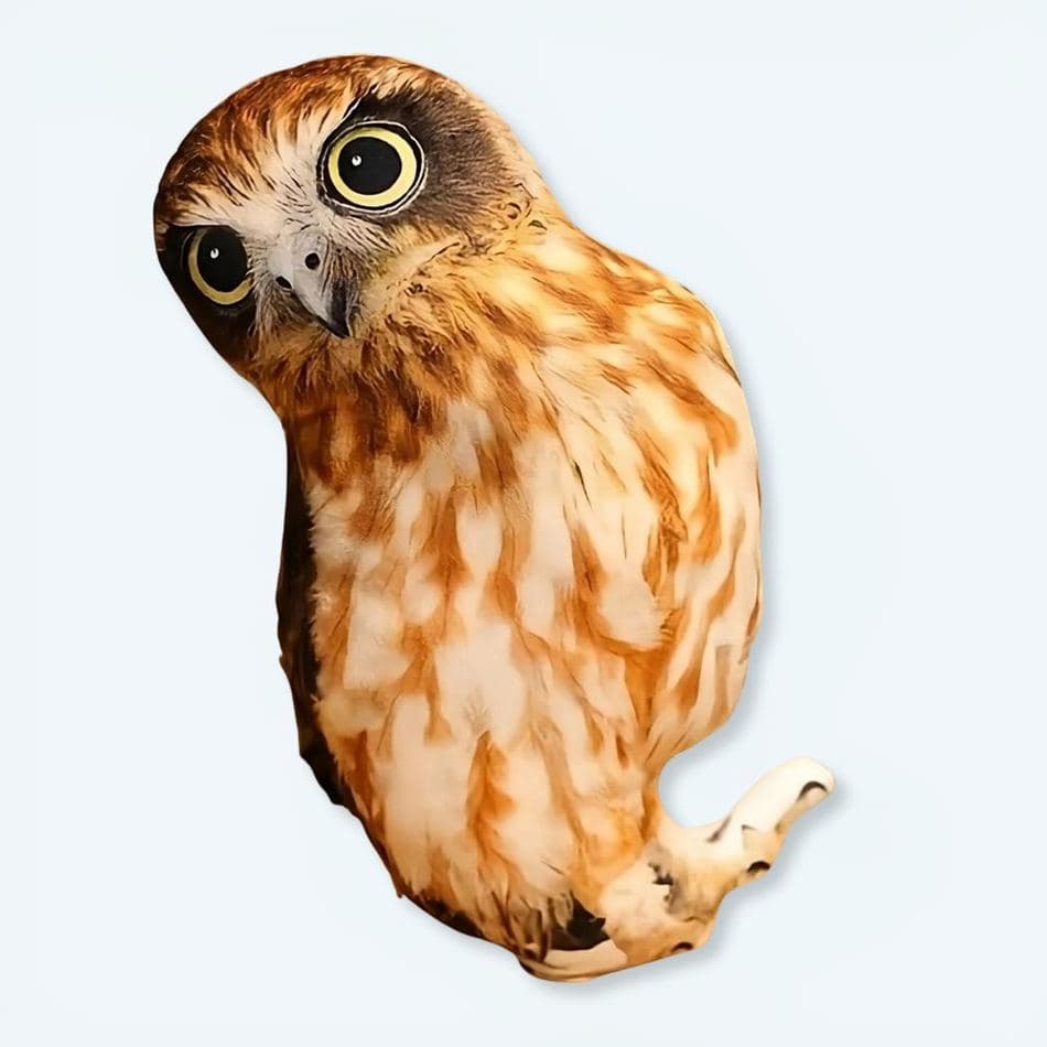 Brown & White Owl Plush Toy